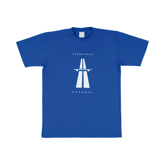 Turnschuh Autobahn T-Shirt Königsblau