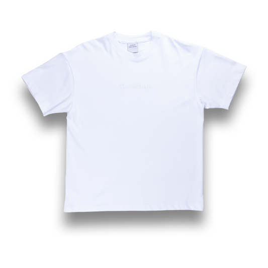 Turnschuh Logo Embroidered T-Shirt White Tonal